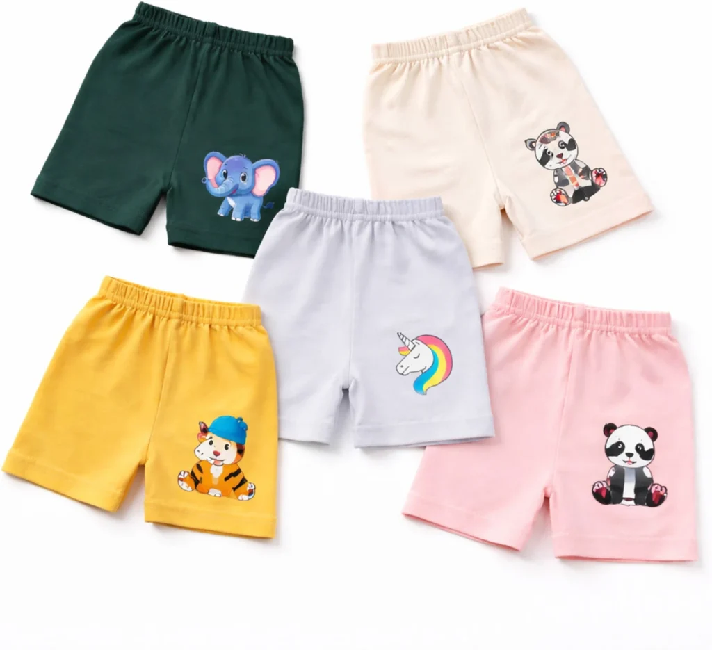 French Kleider Short For Baby Boys & Baby Girls Casual Printed Cotton Blend (Multicolor, Pack of 5)